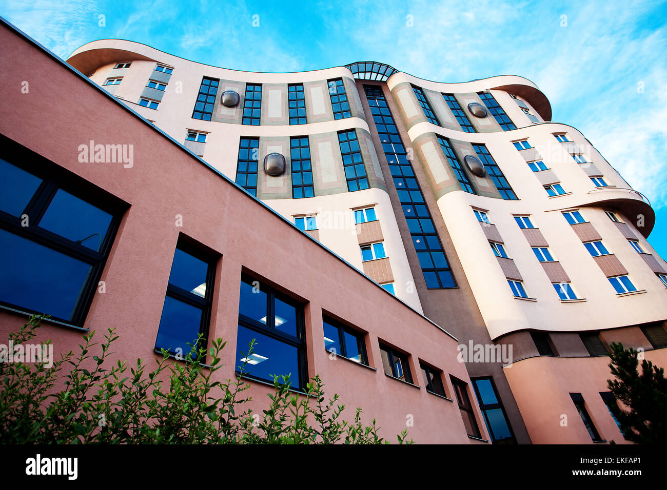 modern office building against the blue sky Stock Photo - Alamy