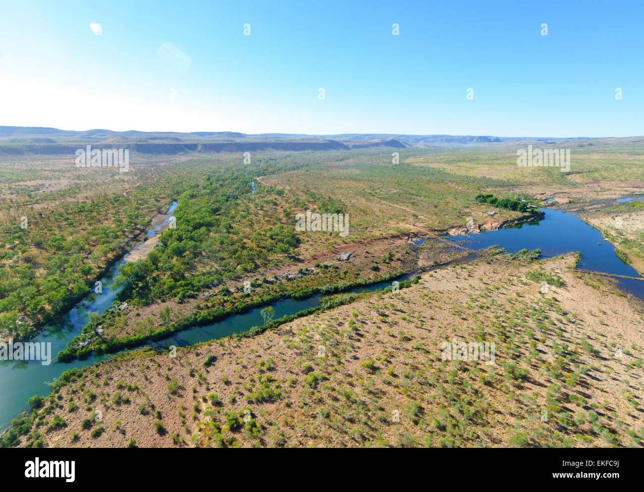 Aerial view of El Questro Wilderness Park, Kimberley Region, Western Australia, WA, Australia Stock Photo