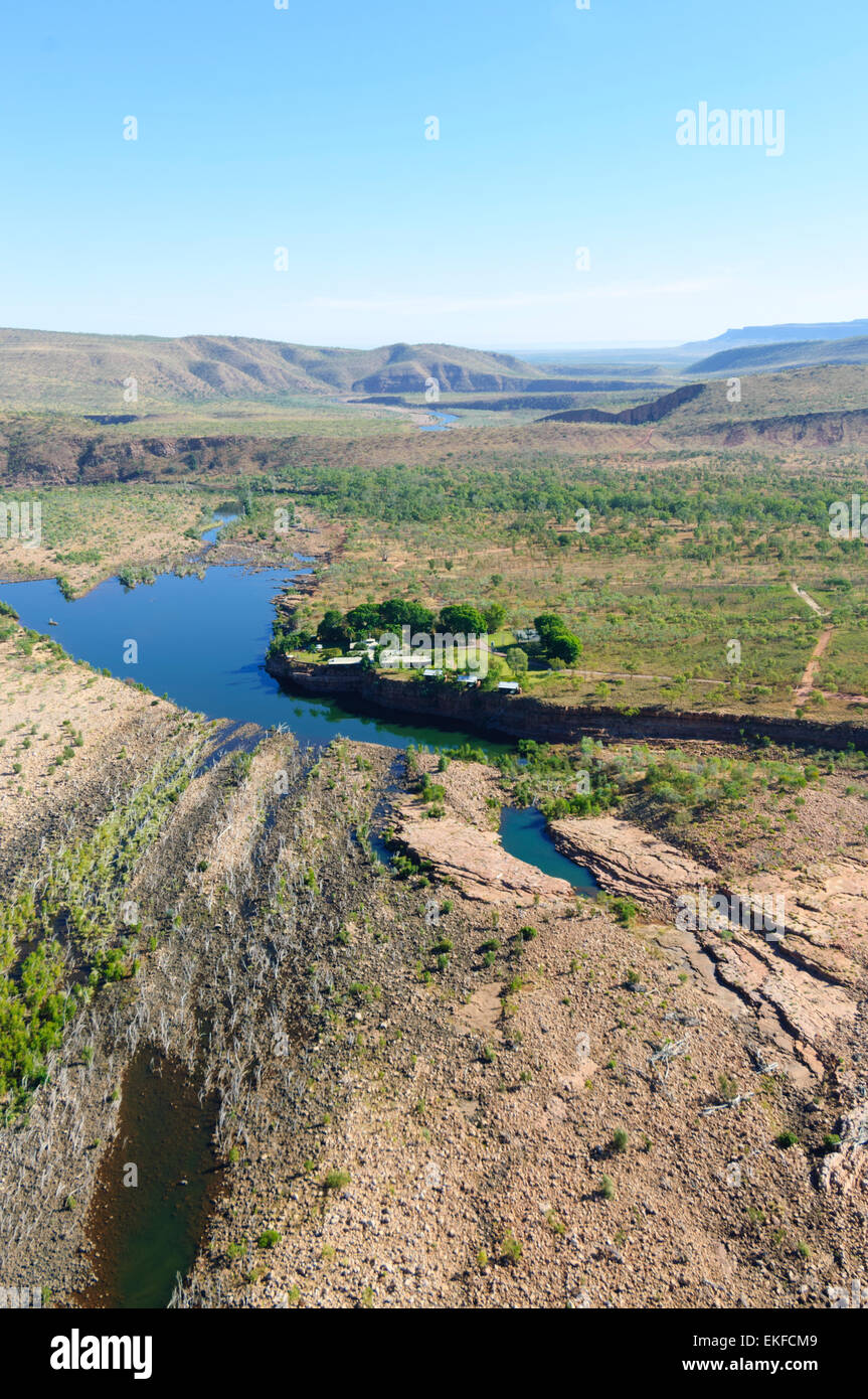 Aerial view of El Questro Wilderness Park, Kimberley Region, Western Australia, WA, Australia Stock Photo