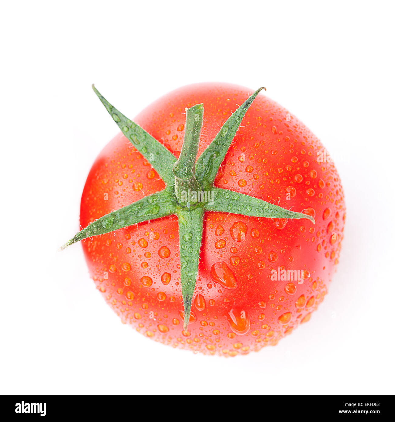 tomato with water drops isolated on white Stock Photo - Alamy