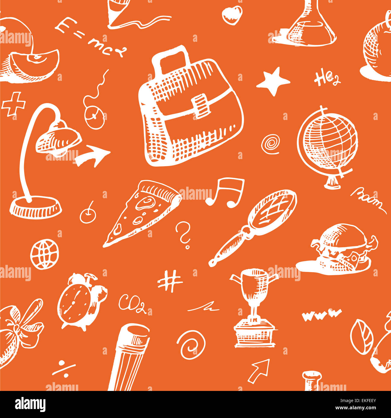 School seamless pattern Stock Photo