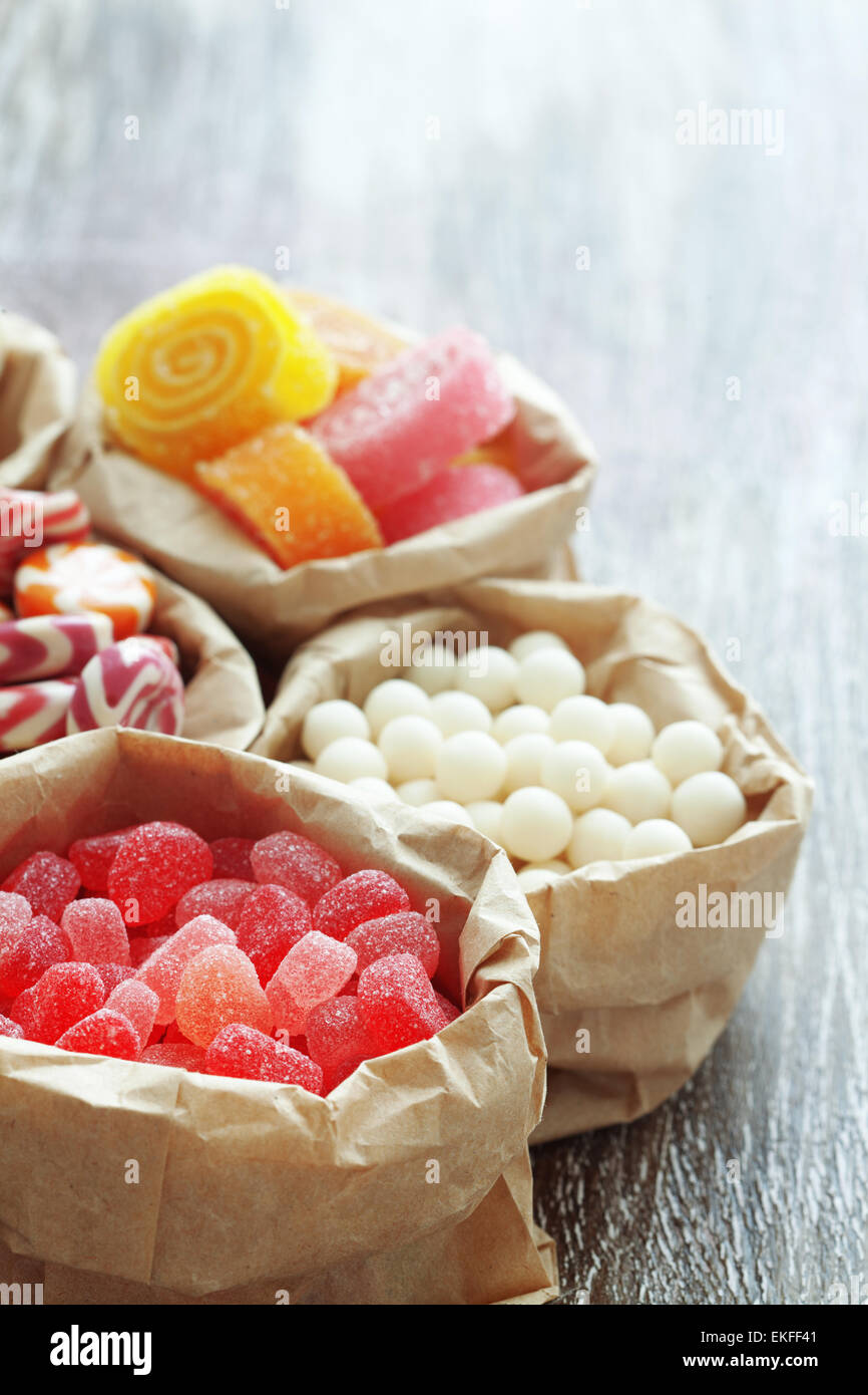 Many tasty jelly candies hi-res stock photography and images - Alamy