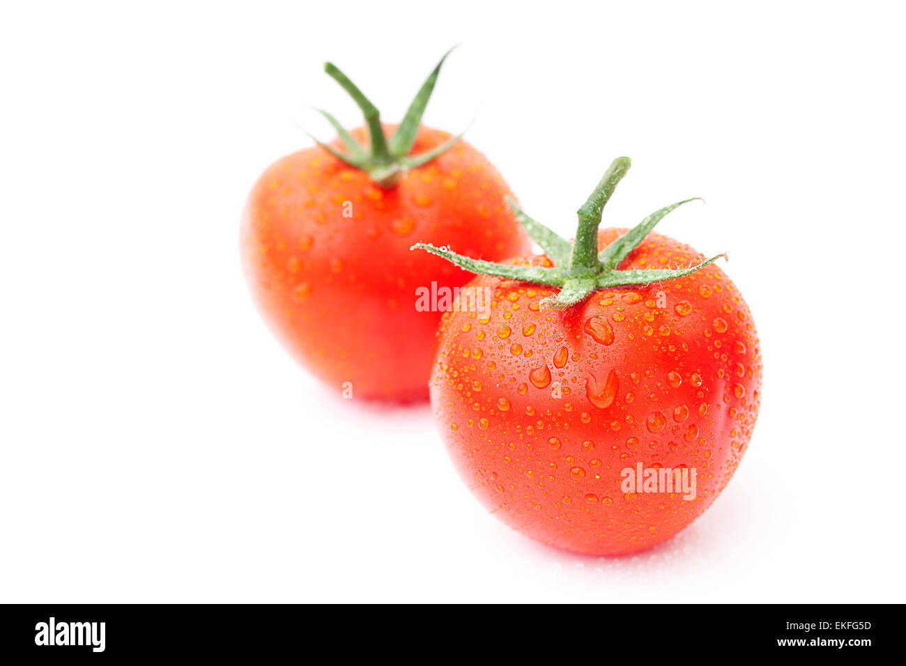 tomato with water drops isolated on white Stock Photo - Alamy