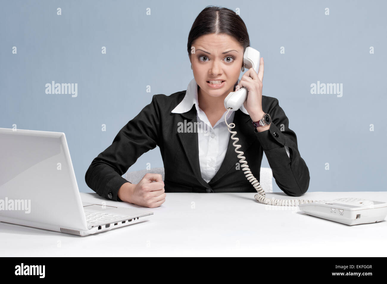 Angry business woman in suit hi-res stock photography and images - Alamy