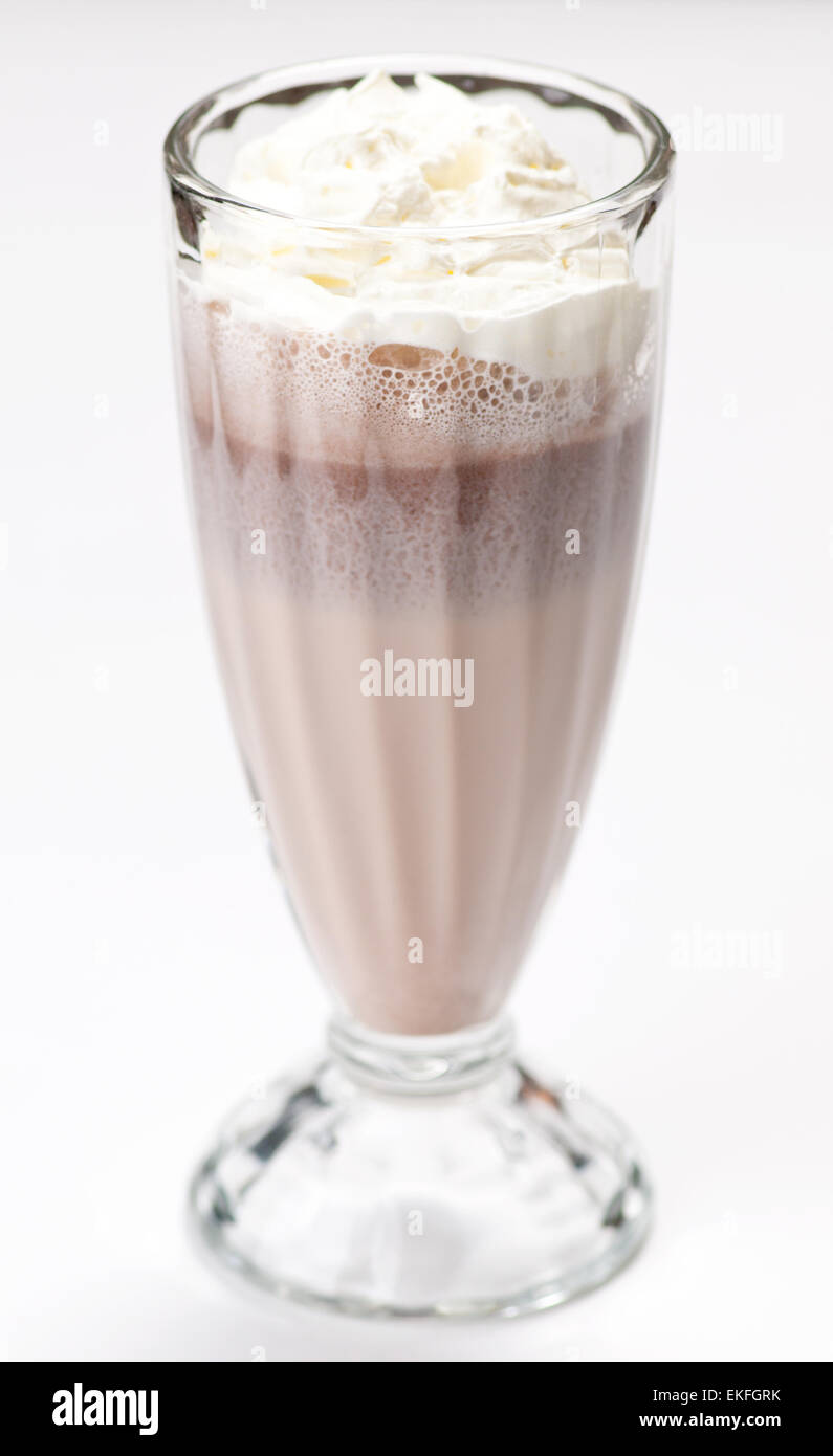 iced blended chocolate cocktail milk Stock Photo Alamy