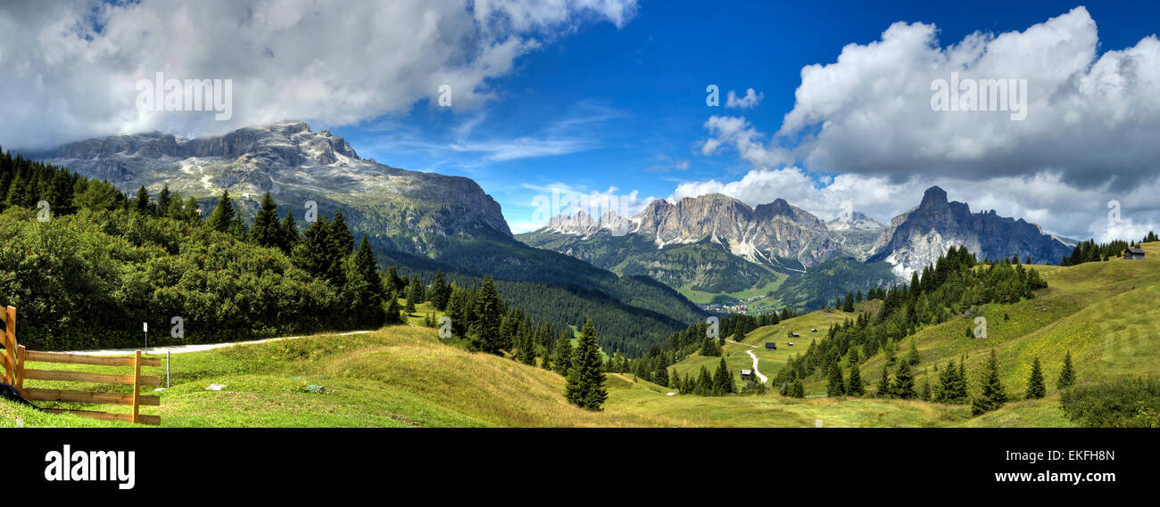 view of the mount of Alta Badia  - Italy Stock Photo
