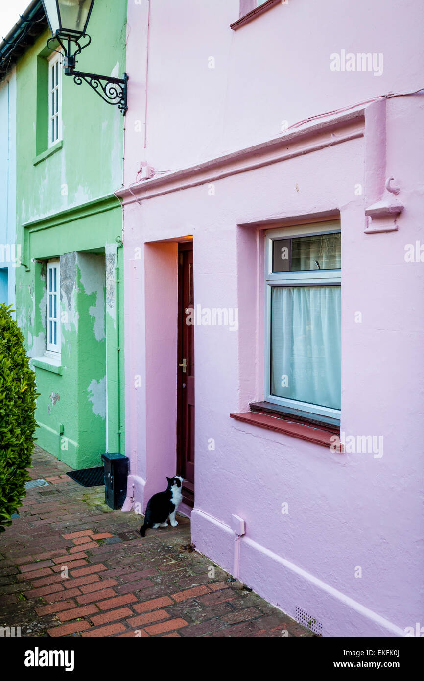 Colourful Houses, Lewes, East Sussex, UK Stock Photo Alamy