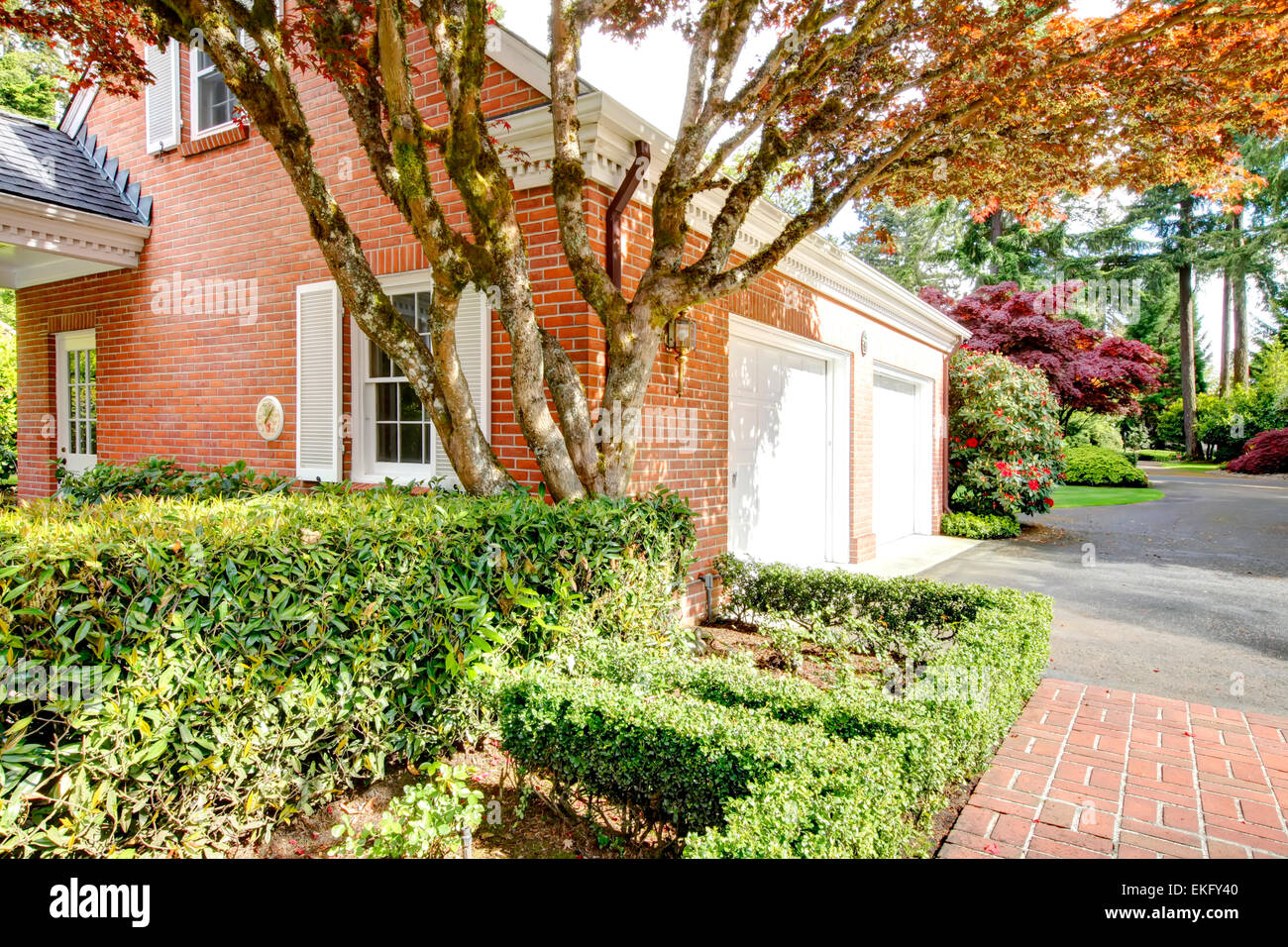 Brick Classic Detached Garage Building Stock Photos Brick