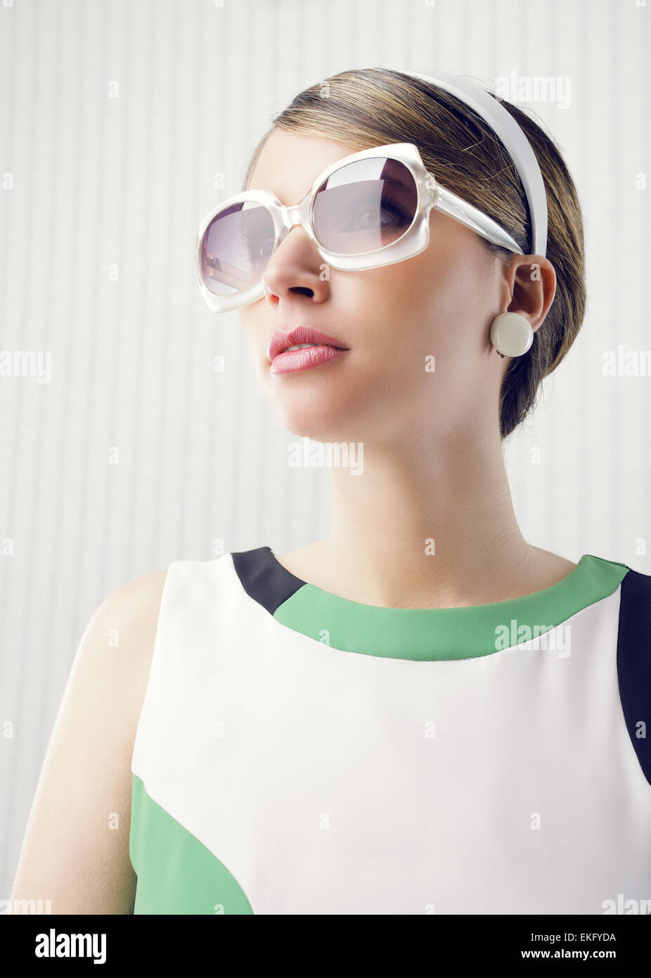 Fashion model with sunglasses Stock Photo Alamy