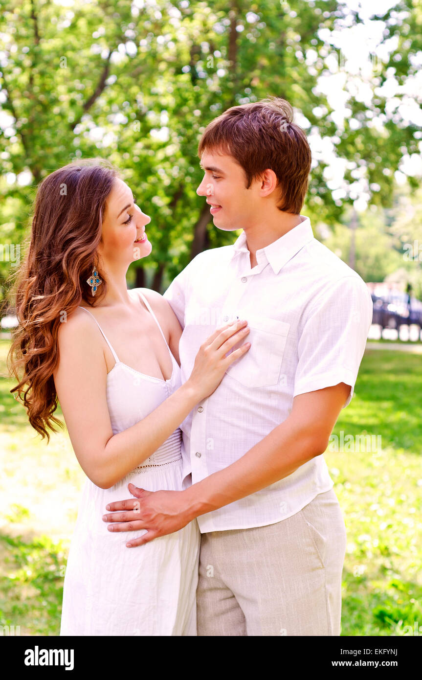 couple in the park Stock Photo - Alamy