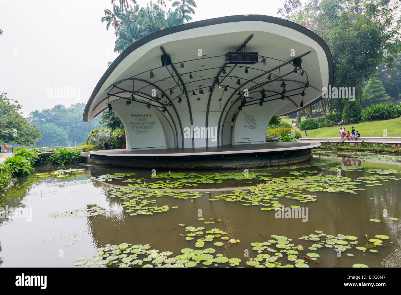 Singapore botanic gardens, outdoor stage located in the garden
