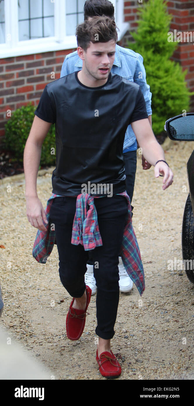 X Factor finalists at their house outside London Featuring New Boy