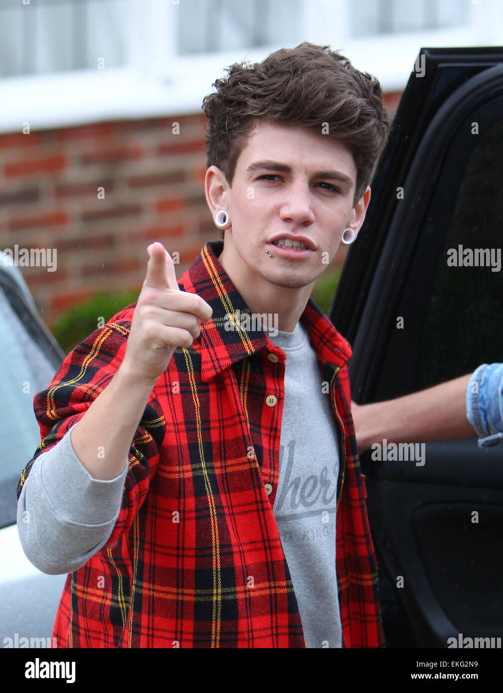 X Factor finalists at their house outside London Featuring New Boy