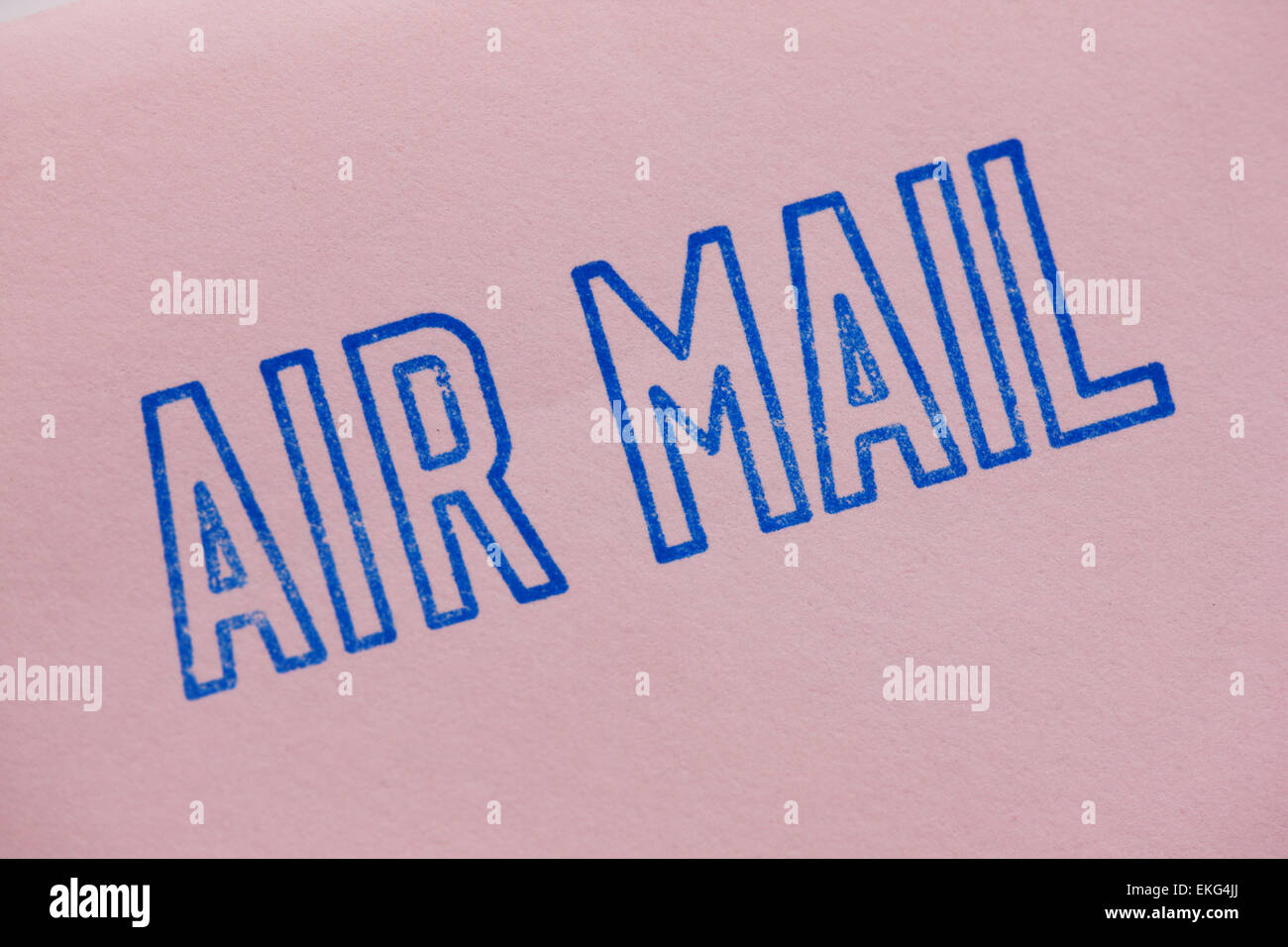 Air Mail stamp on an envelope Stock Photo