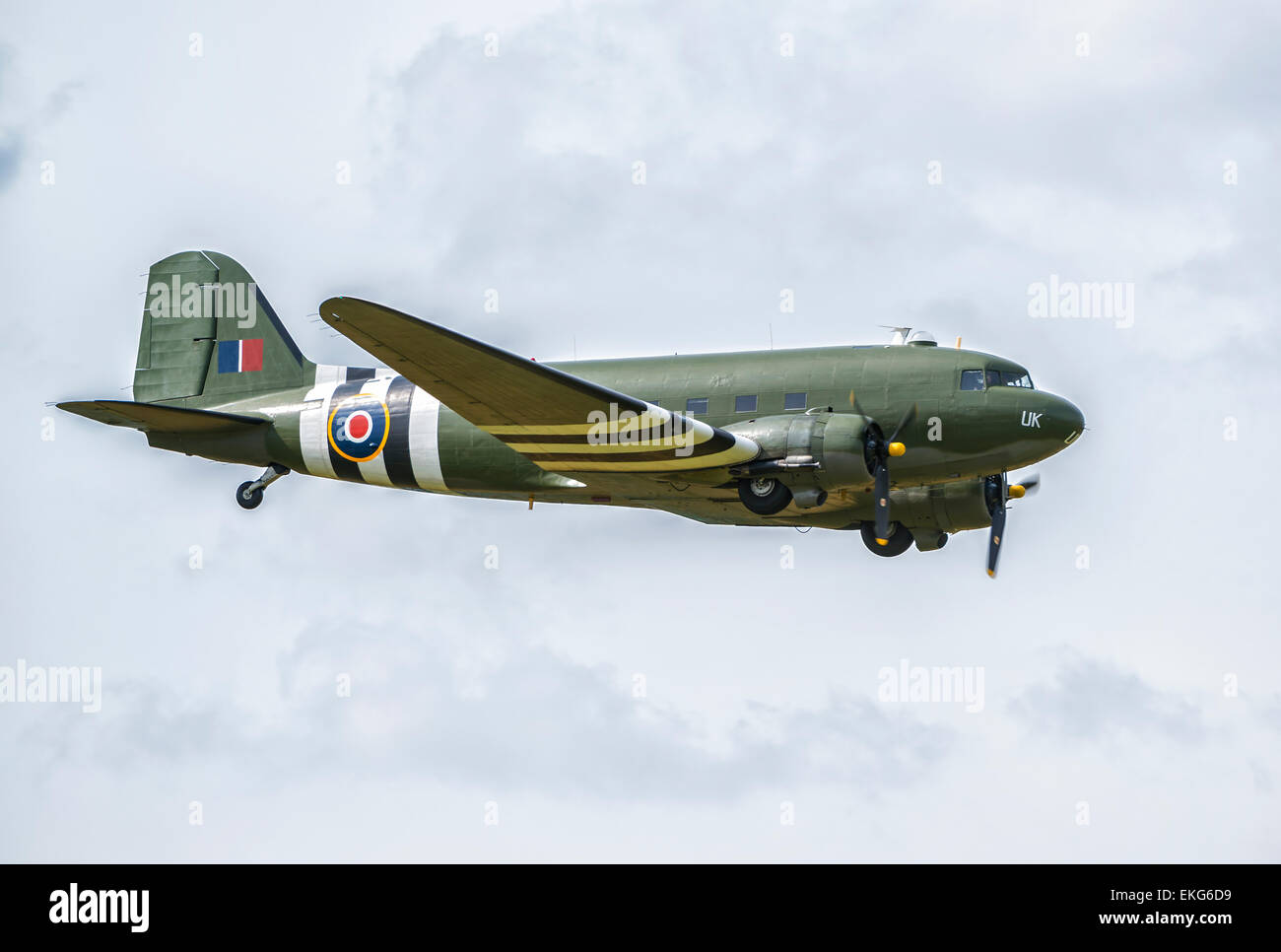 RAF BBMF Dakota ZA947 C-47 Stock Photo