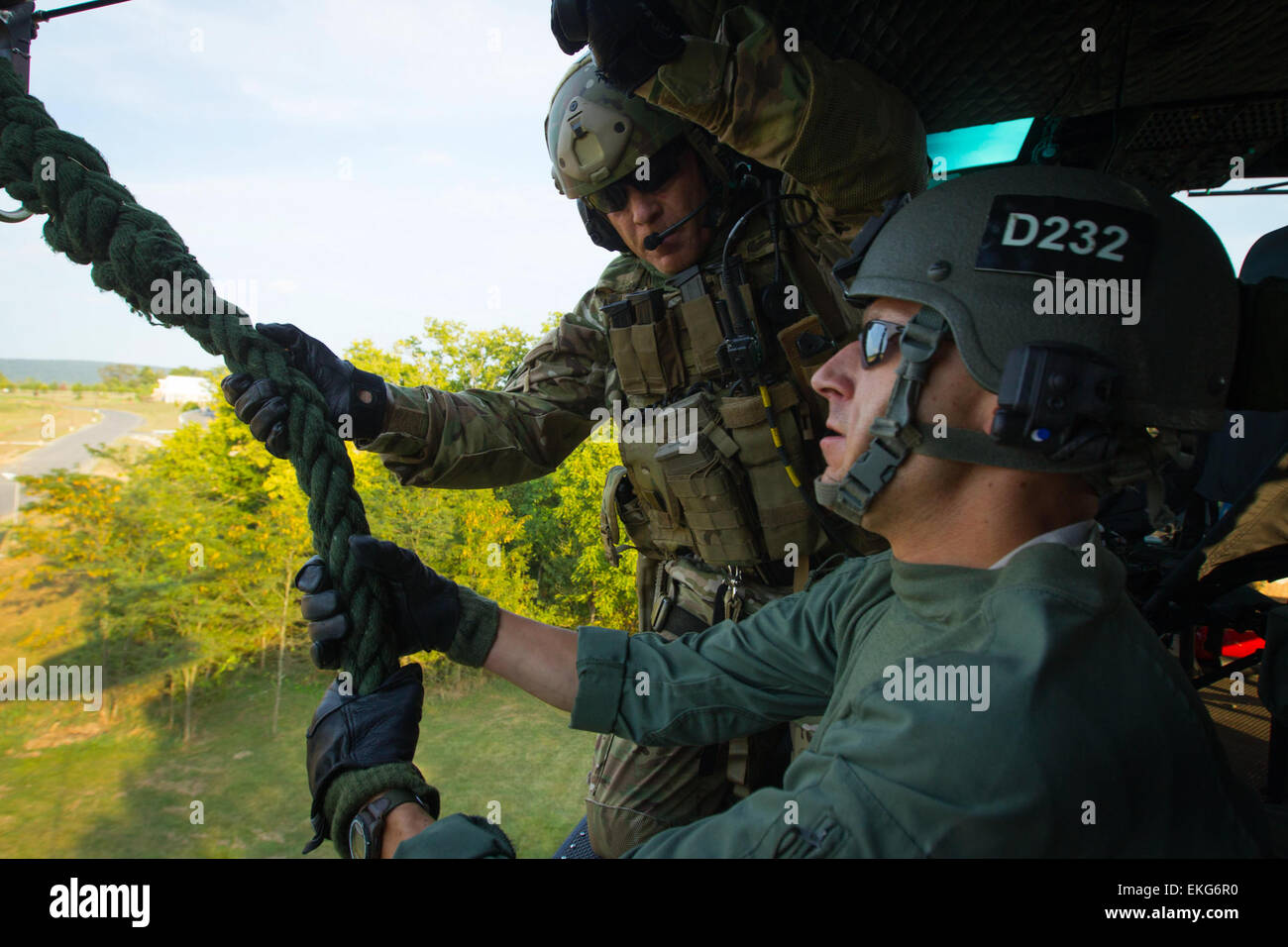 The CBP Quick Reaction Force (QRF) conducts fast roping exercises in ...