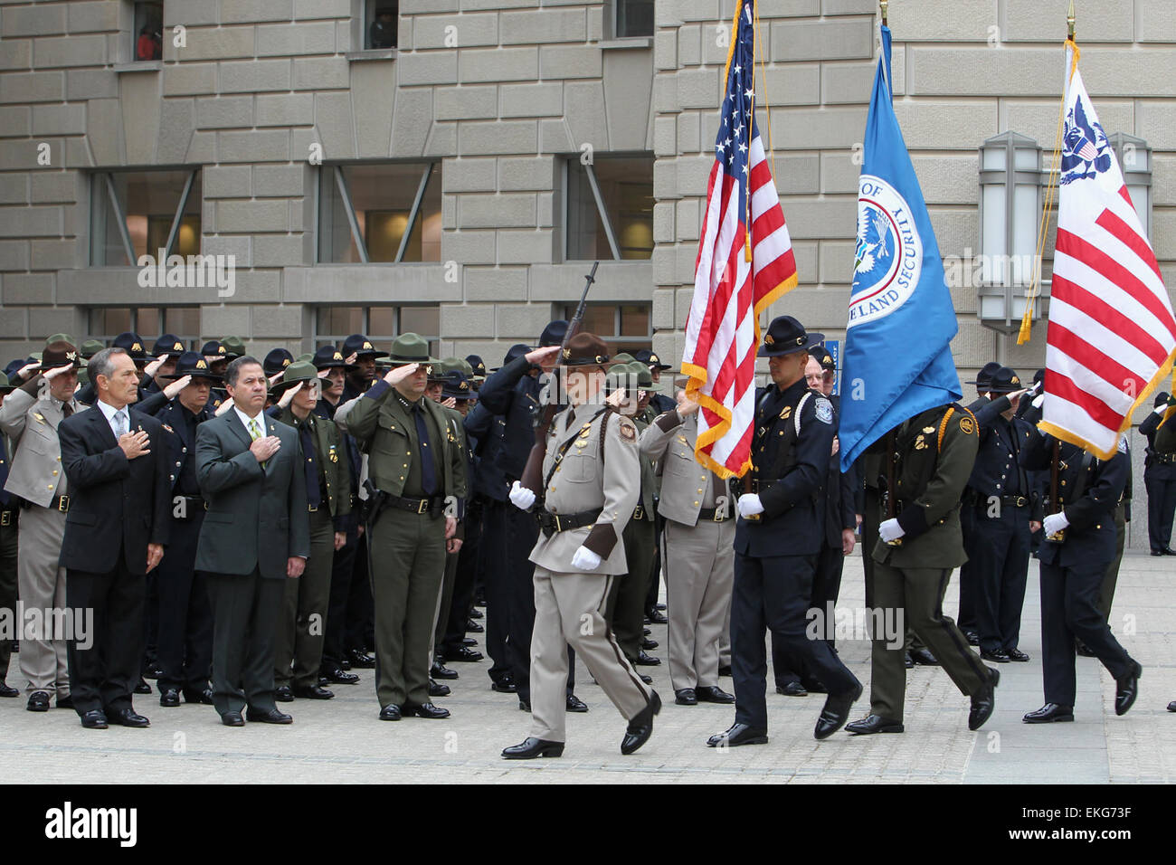 During the Wreath Laying Ceremony on May 13, 2011, at the Ronald Reagan ...