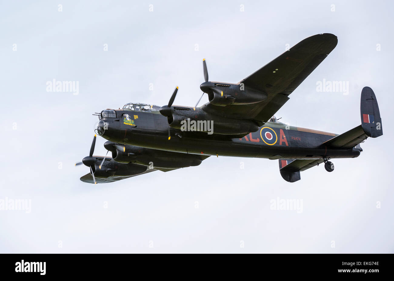 RAF Battle of Britain Lancaster bomber at RIAT 2014 Stock Photo