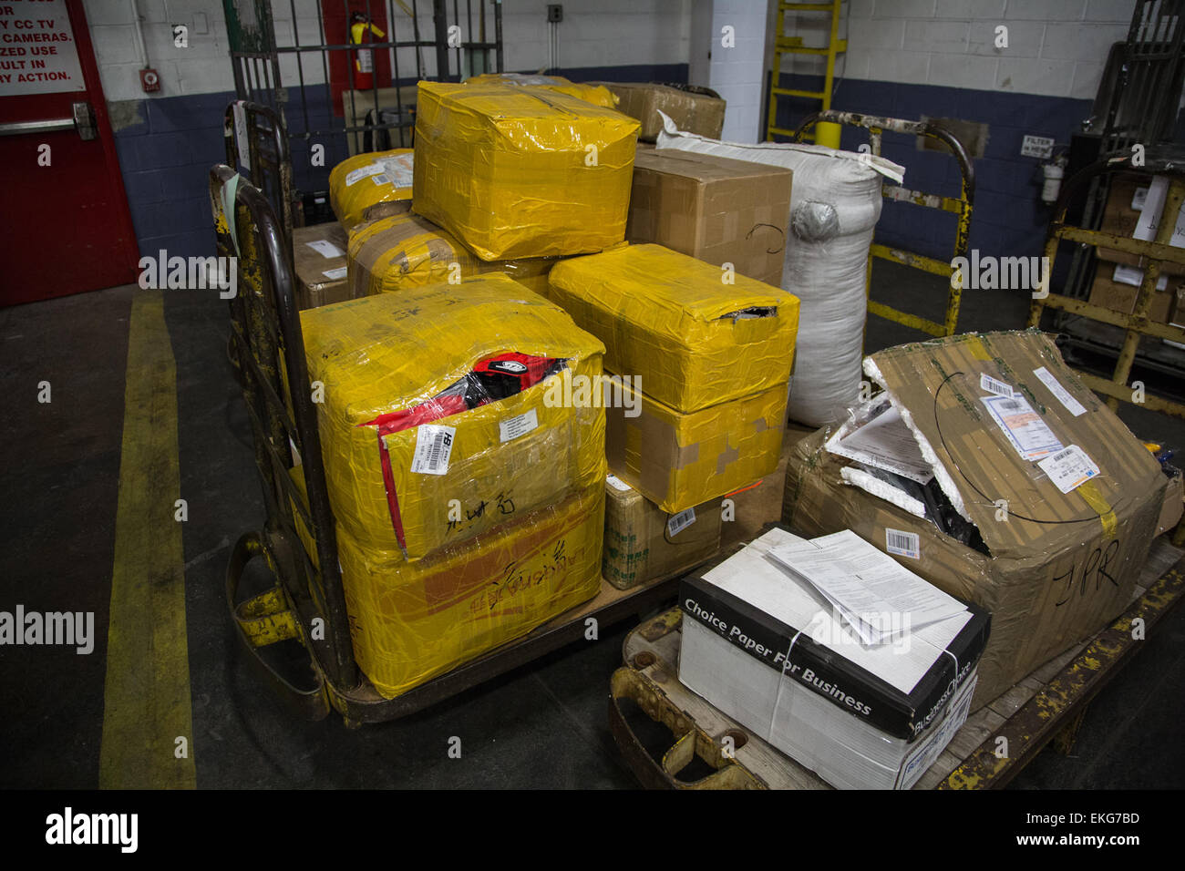 012814: Hundreds of counterfeit NFL jerseys were seized by CBP at the JFK  International Mail Facility at the JFK International Airport. These  counterfeit jerseys primarily were of the two teams competeing in