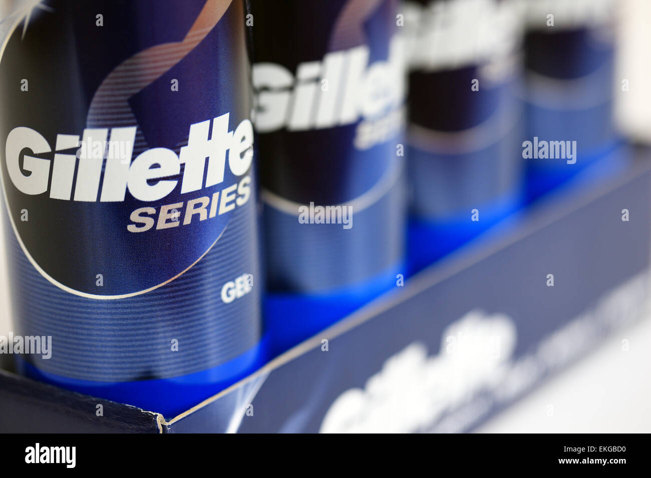 Gillette series shaving gel Stock Photo