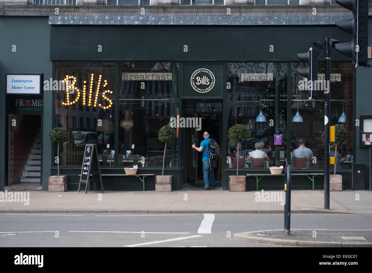 Exterior of Bill's restaurant on the Parade in Leamington Spa Stock