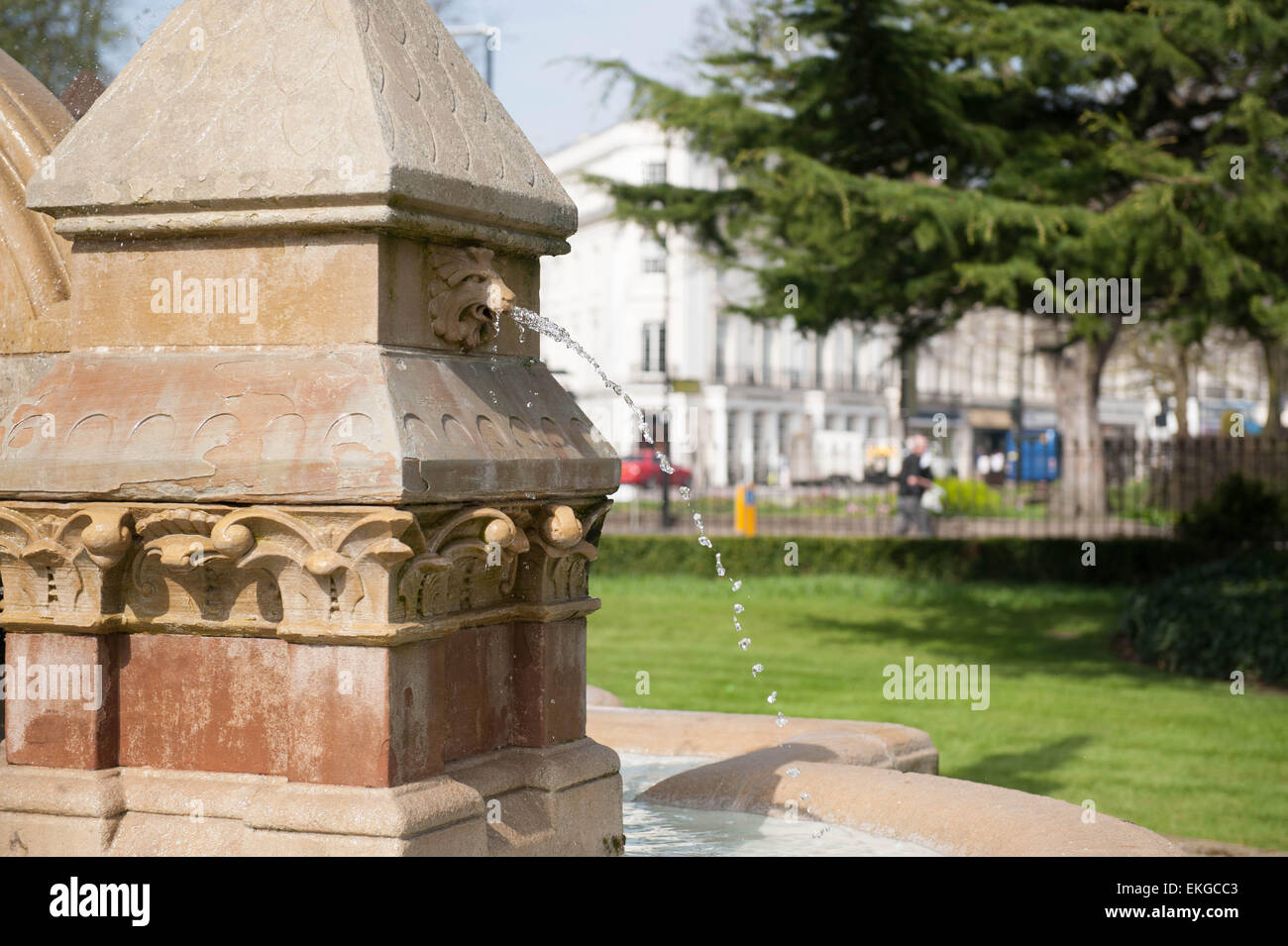 Fountain in Jephson Gardens, Royal Leamington Spa, Warwickshire England