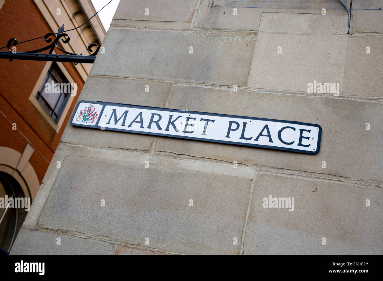 'Market Place' street sign, Ashton under Lyne Stock Photo
