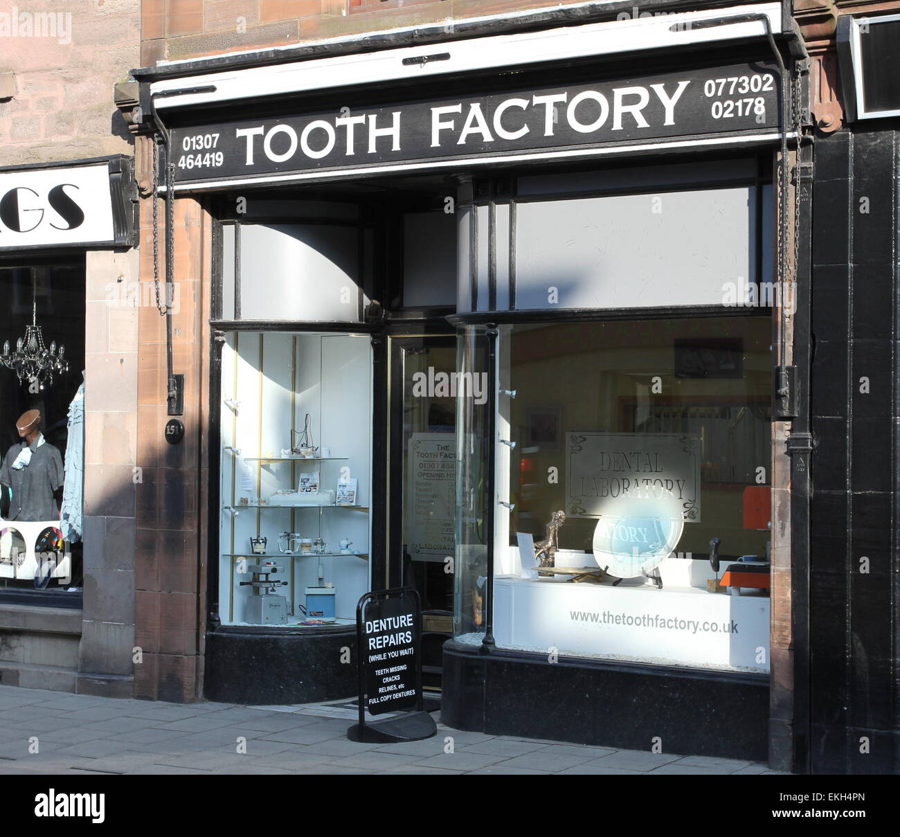 Exterior of Tooth Factory Dental laboratory Forfar Scotland April 2015