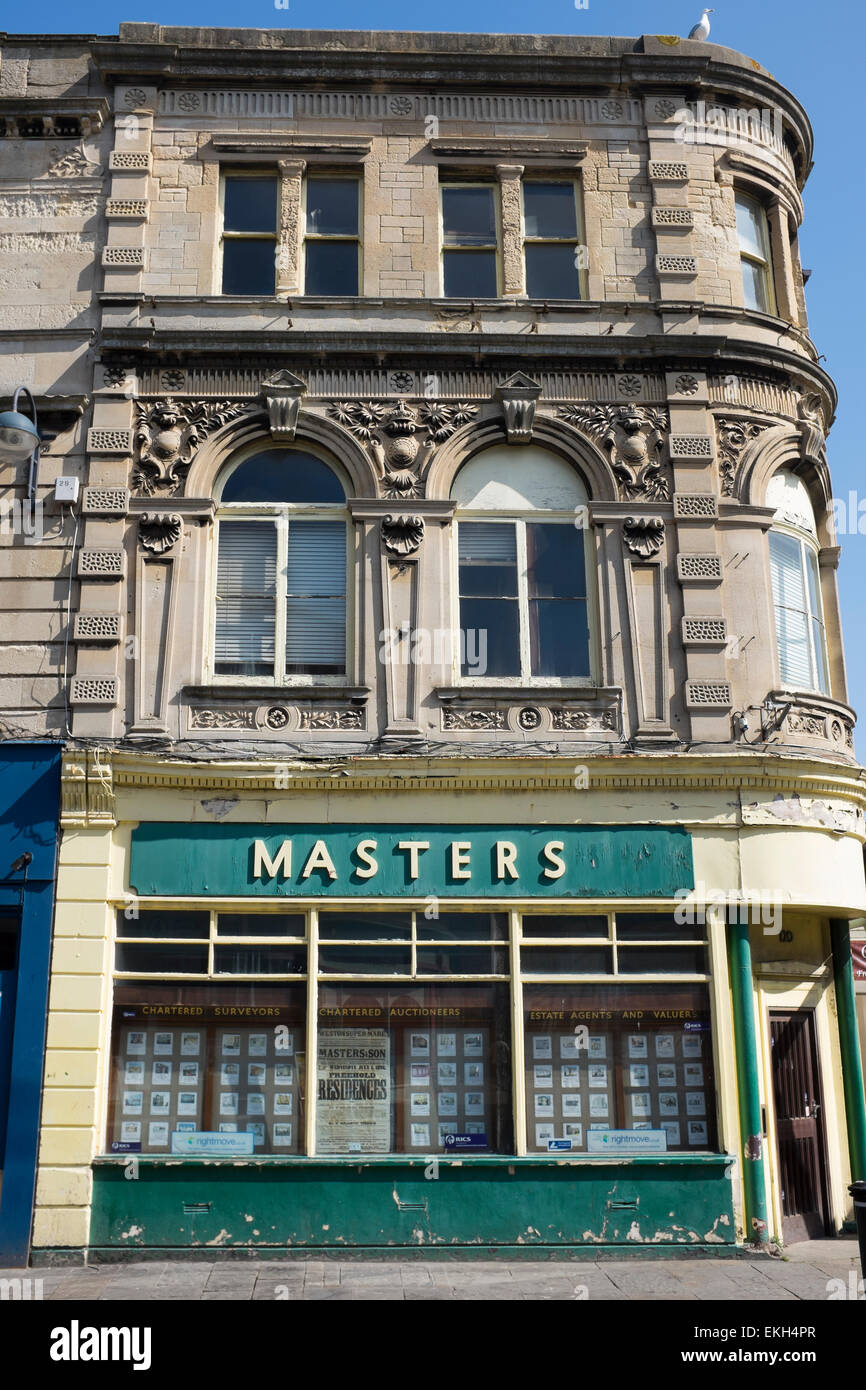 Masters Estate Agents and Surveyors High Street Weston Super Mare Stock Photo
