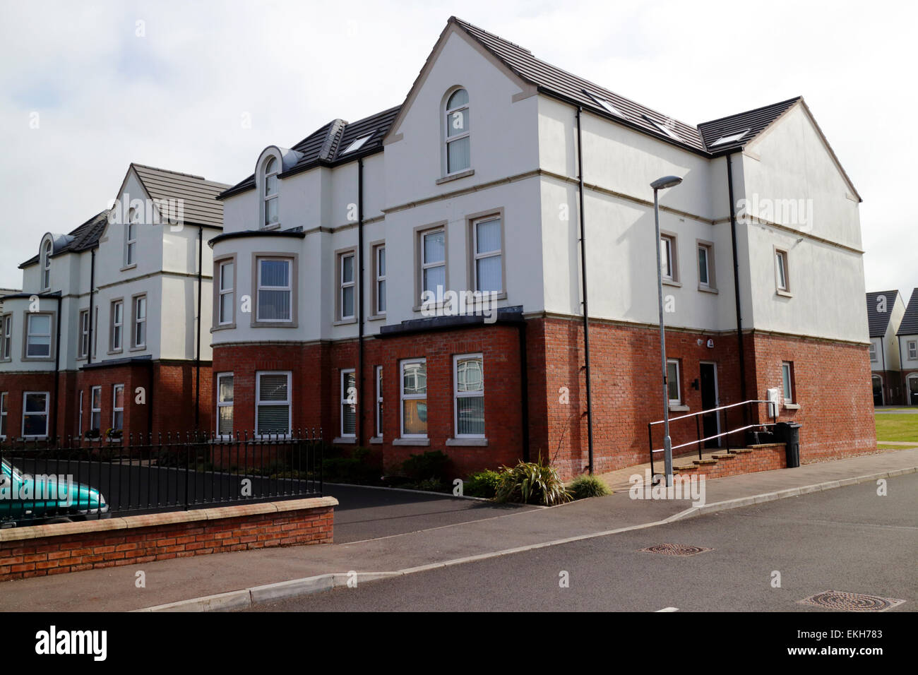 northern ireland new build apartment properties in a new development Stock Photo