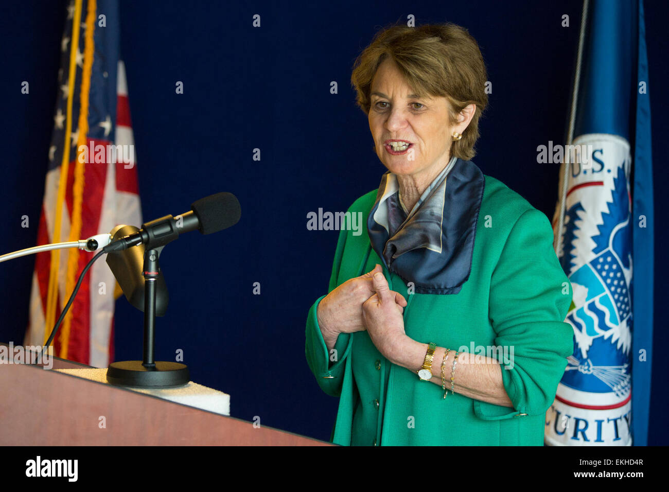 Kathleen Kennedy Townsend, daughter of Robert Kennedy speaks at Customs 