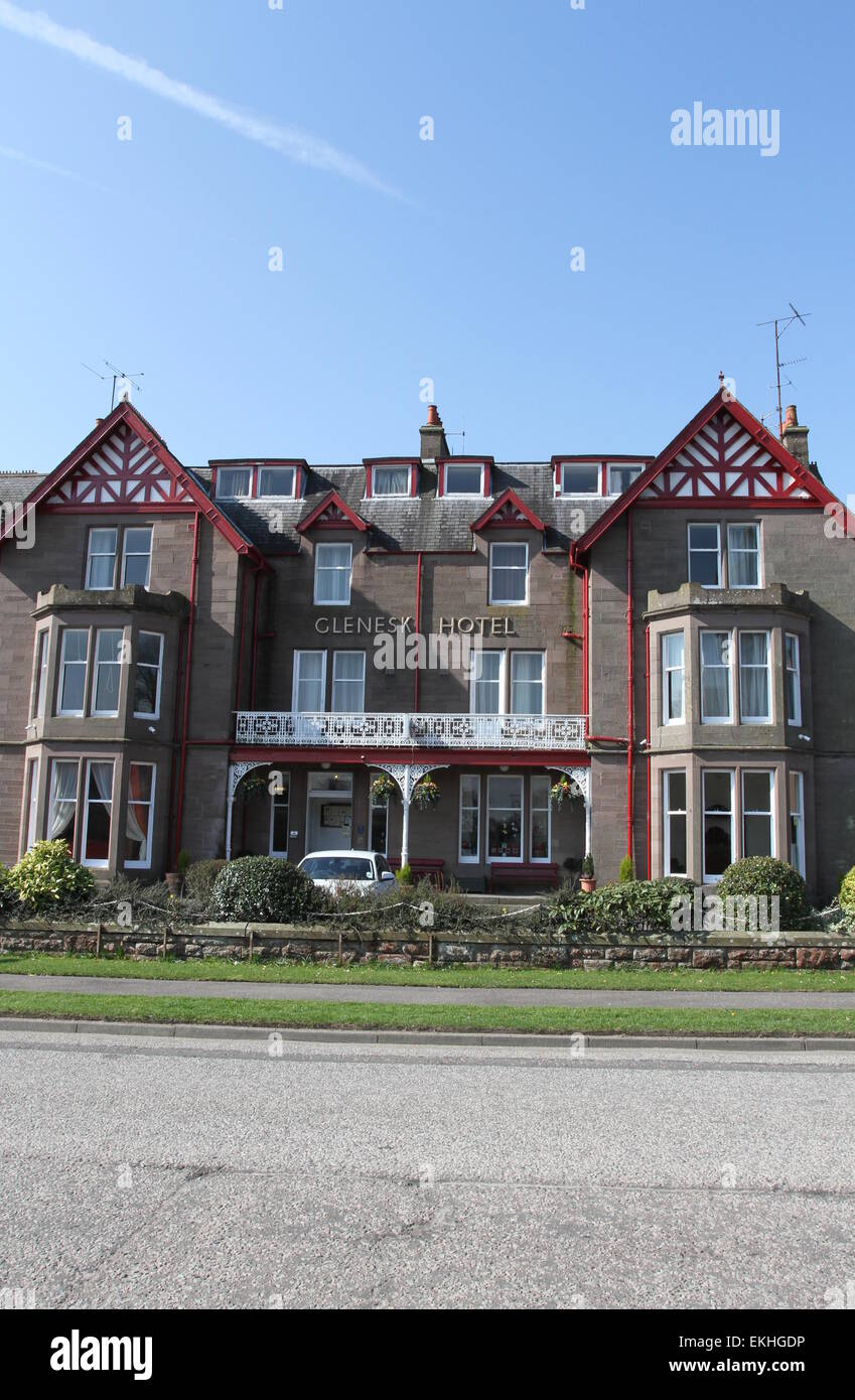 Exterior Glenesk Hotel Edzell Scotland  April 2015 Stock Photo