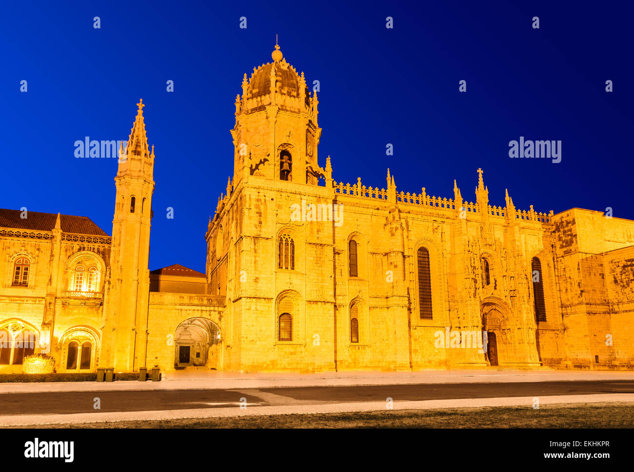 Lisbon, Portugal. Mosteiro dos Jeronimos,  Jeronimos (Hieronymites) Monastery, located in Belem district of portuguese capital. Stock Photo