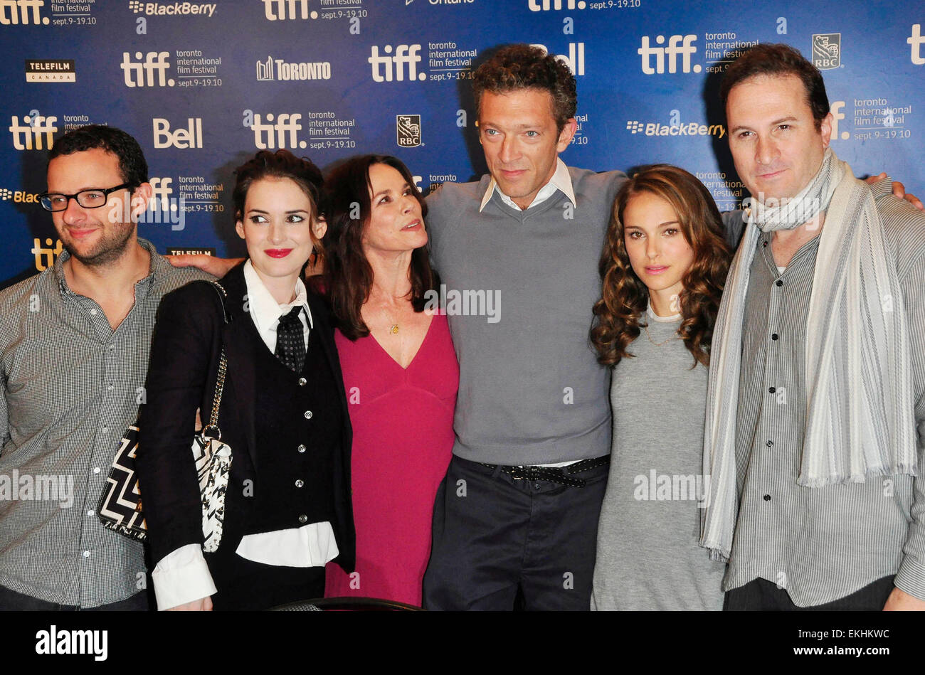 14.SEPT.2010. TORONTO THE CAST OF THE BLACK SWAN ATTEND THE PRESS CONFRENCE  FOR THE NEW FILM AT THE 35TH TORONTO FILM FESTIVAL IN TORONTO Stock Photo -  Alamy