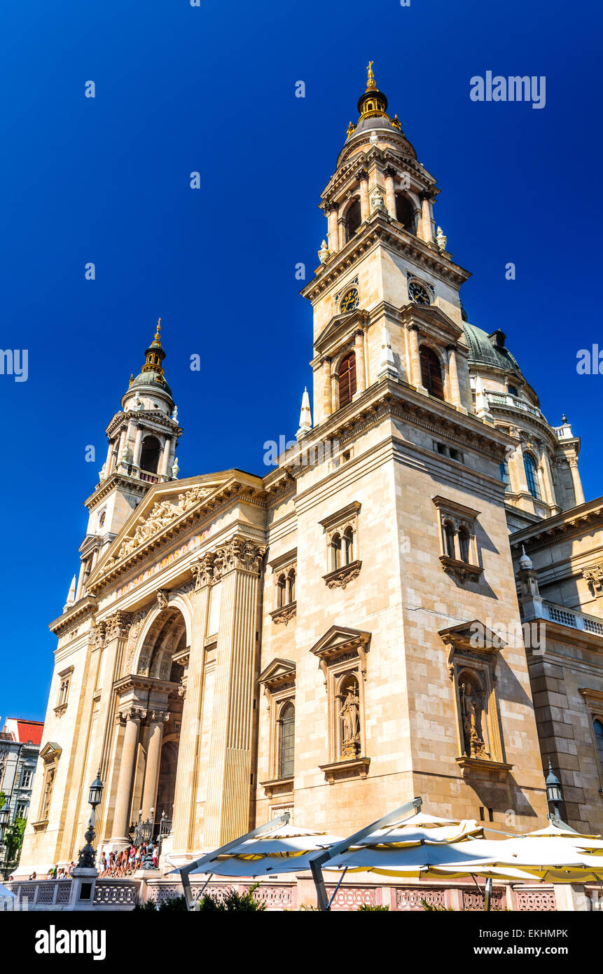 Budapest, Hungary. Saint Stephen Basilica was built in Neo-Classic style, but with Neo-Renaissance dome. Stock Photo