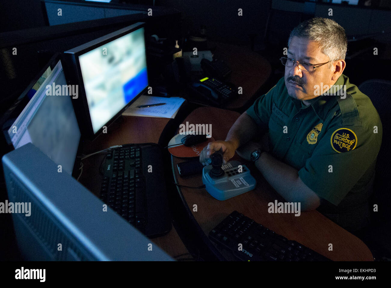 Program Secret A South Texas Border Patrol agent utilizes a Remote Surveillance Video ...