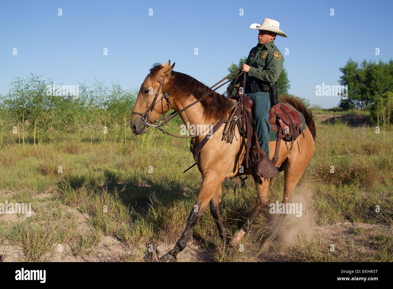 CBP, Border Patrol agents from the McAllen station horse patrol unit on