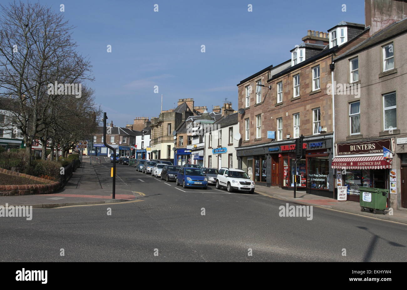 Blairgowrie street scene Scotland April 2015 Stock Photo Alamy