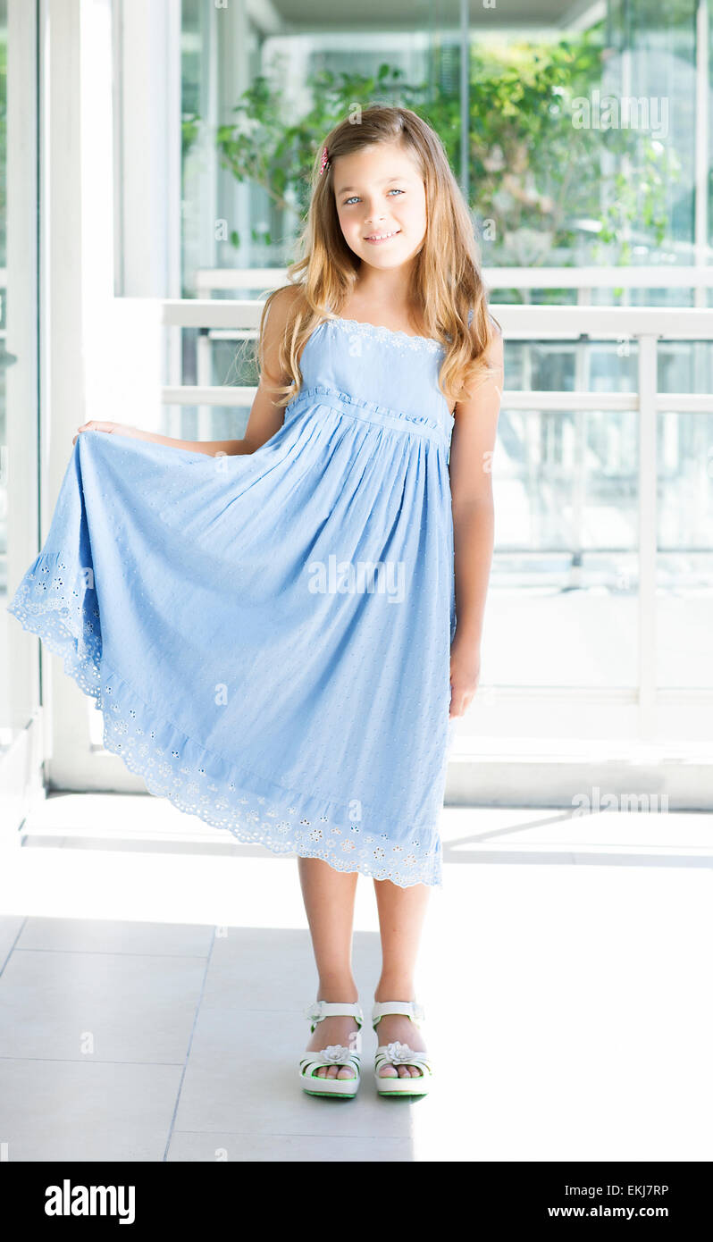 Girl blonde 12 years blue eyes hi-res stock photography and images - Alamy