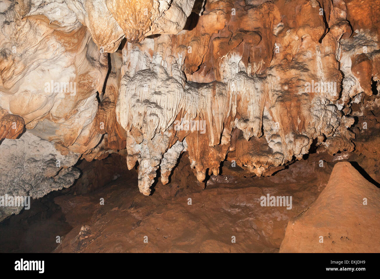 Chiang Dao Cave, Chiang Rai, Northern Thailand. Limestone formations Stock Photo