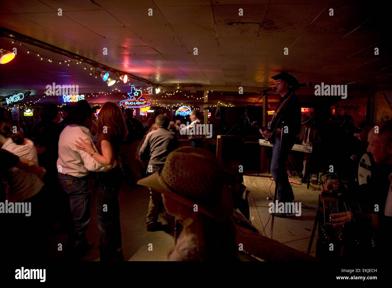 The Derailers band at the Broken Spoke, Austin's favorite honky-tonk, Austin, Texas USA Stock Photo