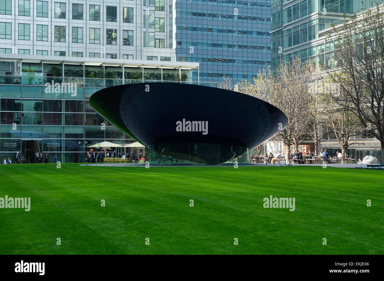 modern, conceptual art design, canary wharf, london, england Stock Photo