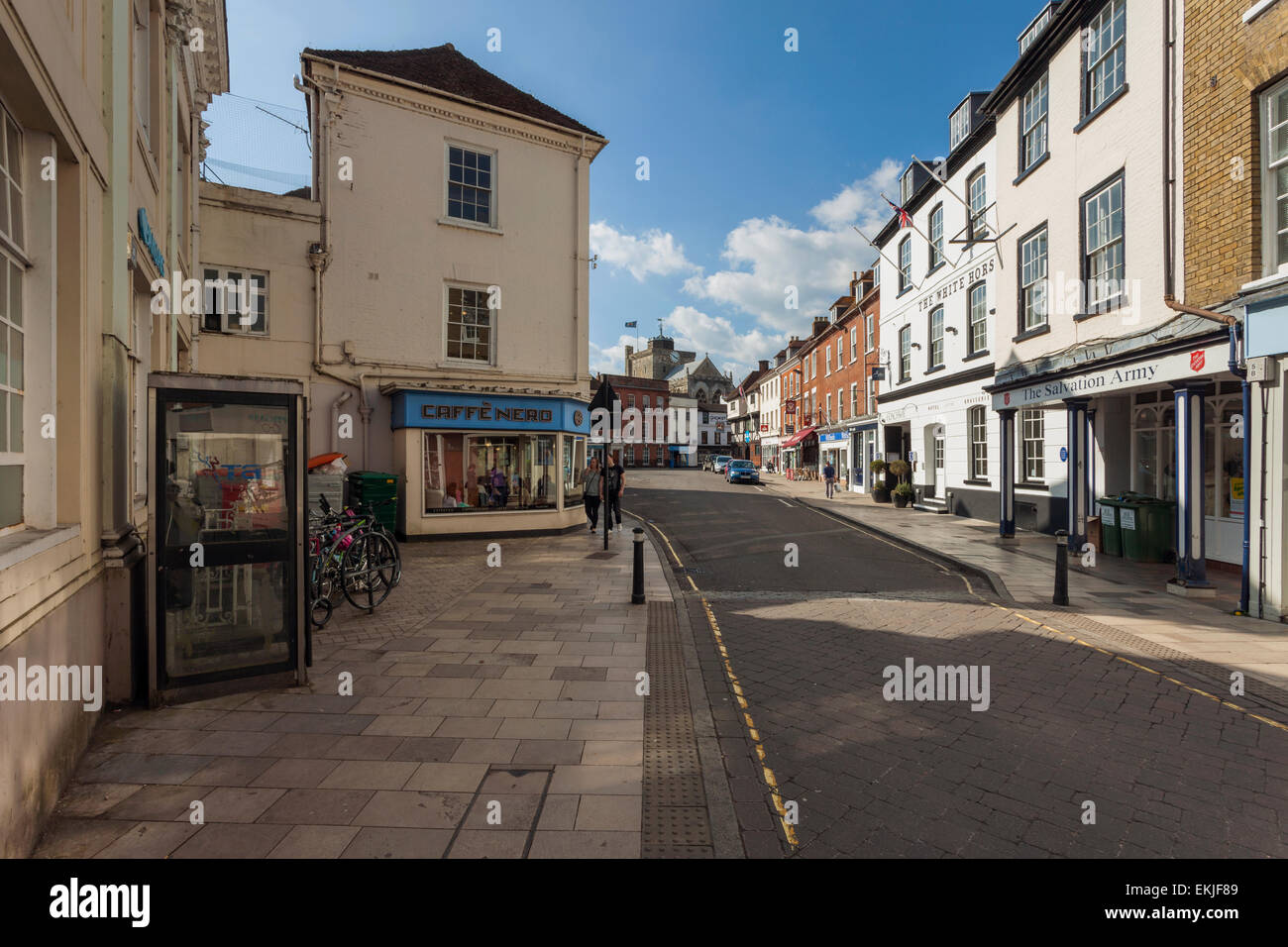 Romsey town centre, Hampshire, England. Stock Photo