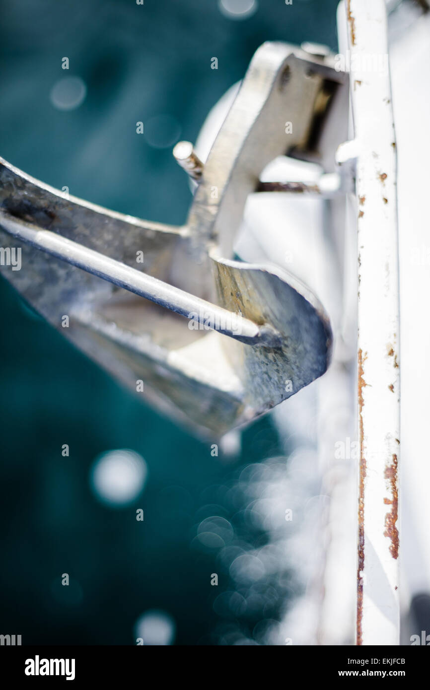 Abstract Anchor on Boat with Shallow Depth of Field Stock Photo