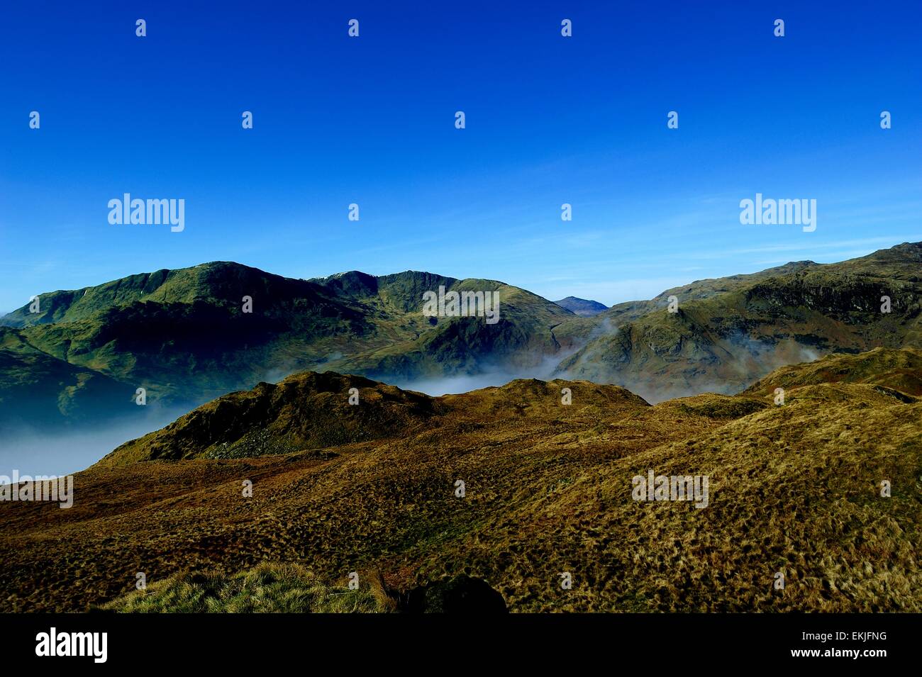Low Clouds in the Valley Stock Photo - Alamy