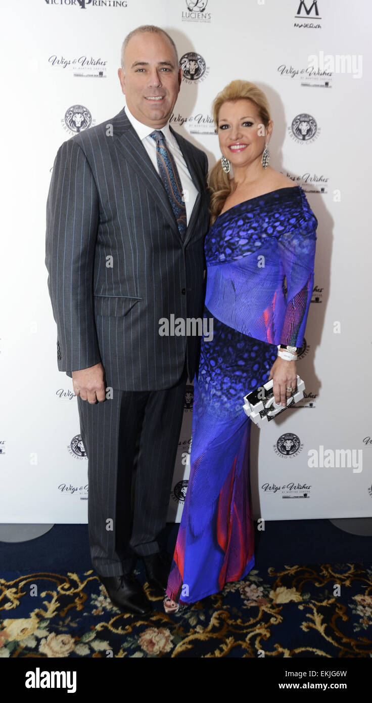 Celebrities attend 'Wigs and Wishes' a chidren's cancer organization event to raise funds for