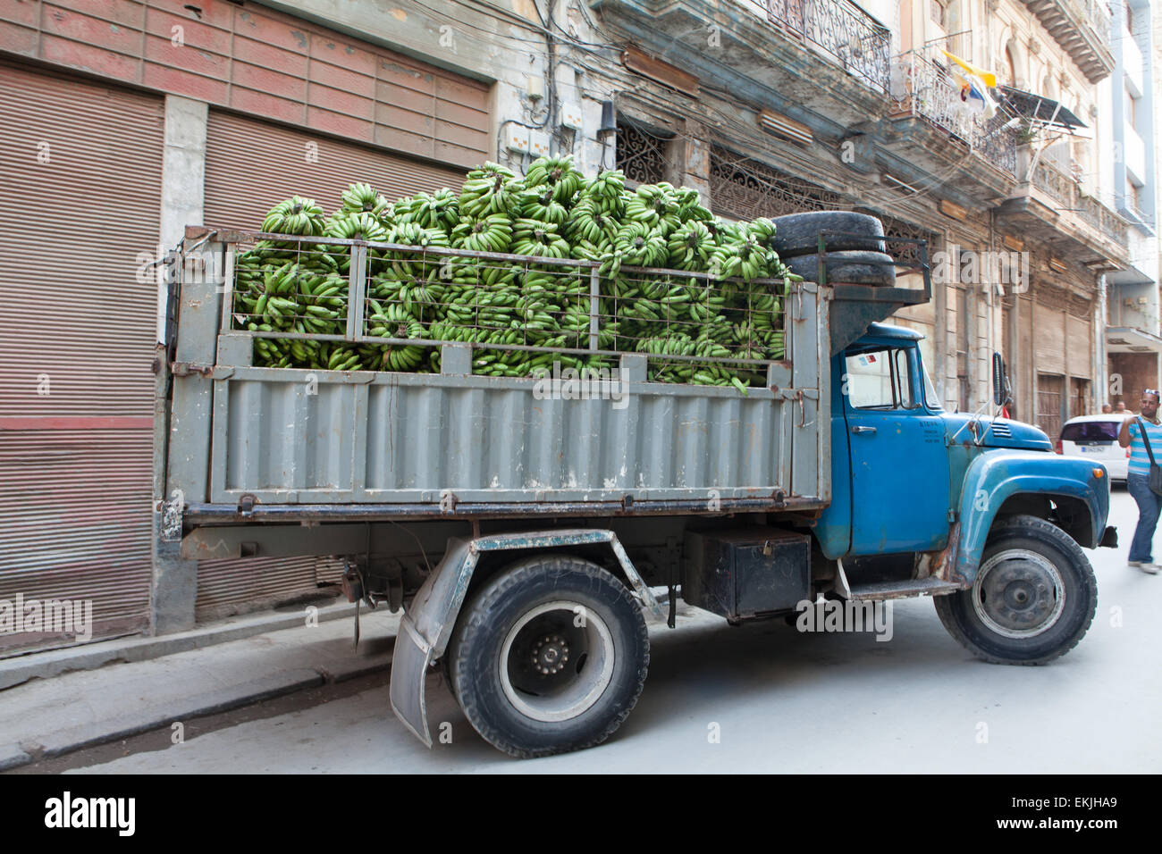 Banana Truck, Havana, Cuba Stock Photo Alamy