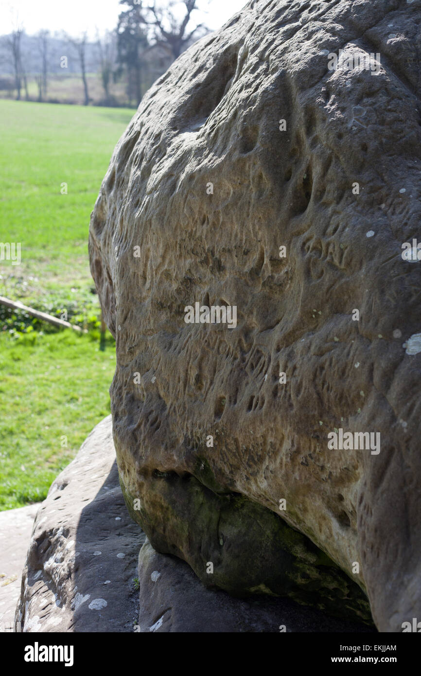 The chiding stone at Chiddingstone, Kent, England. Stock Photo