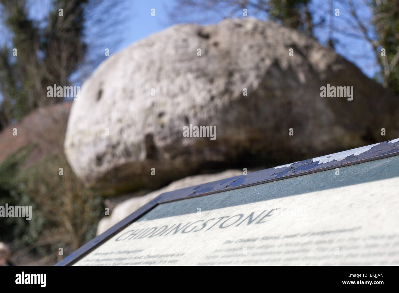 The chiding stone at Chiddingstone, Kent, England. Stock Photo