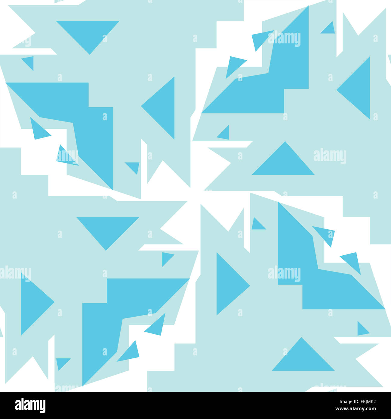 Seamless background pattern of various blue triangles over white Stock ...
